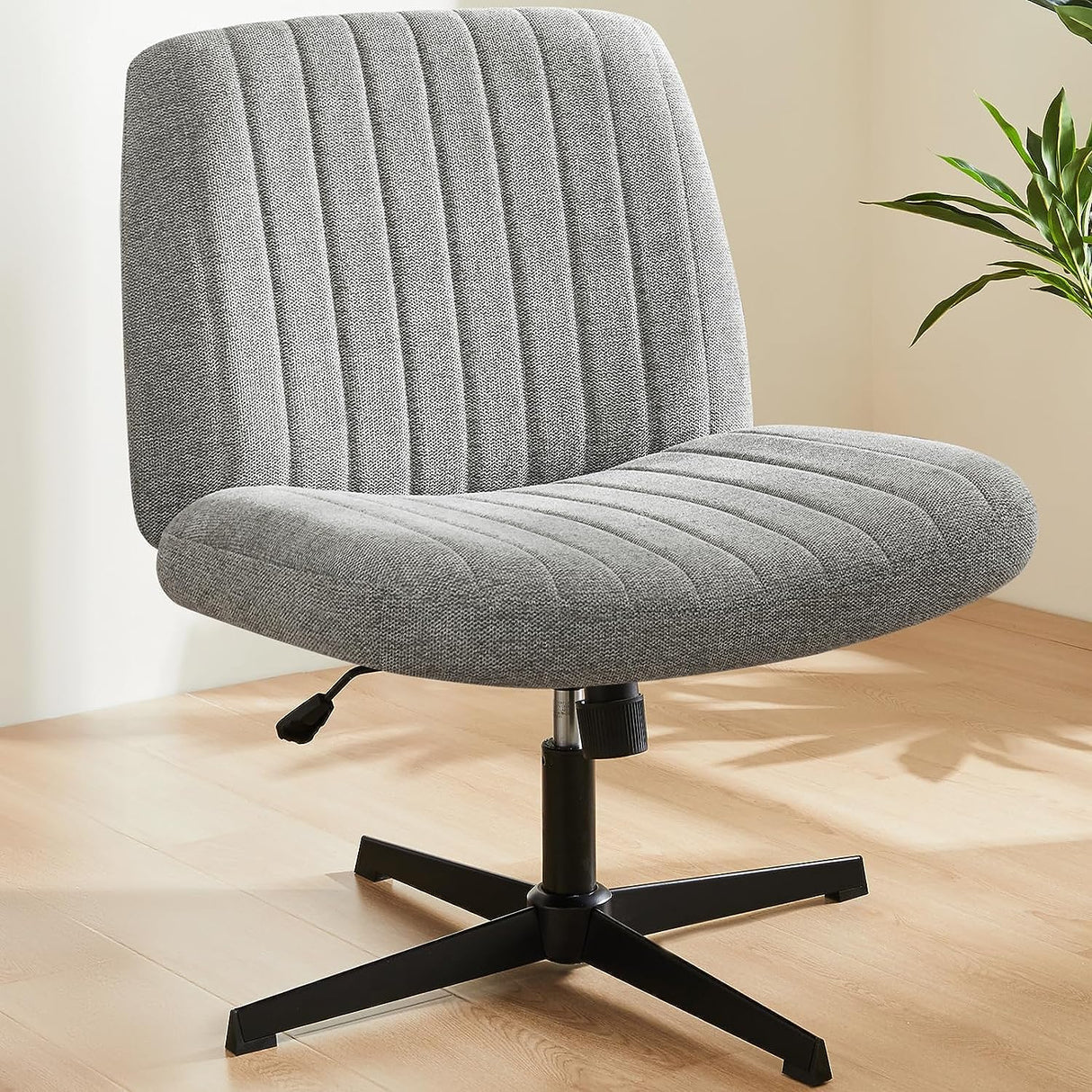 Office Chair No Wheels - Armless Desk Chair No Wheels Cross Legged Office Chair Wide