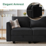 Modular Sectional Sofa with Storage Ottoman U Shaped Couch with Reversible