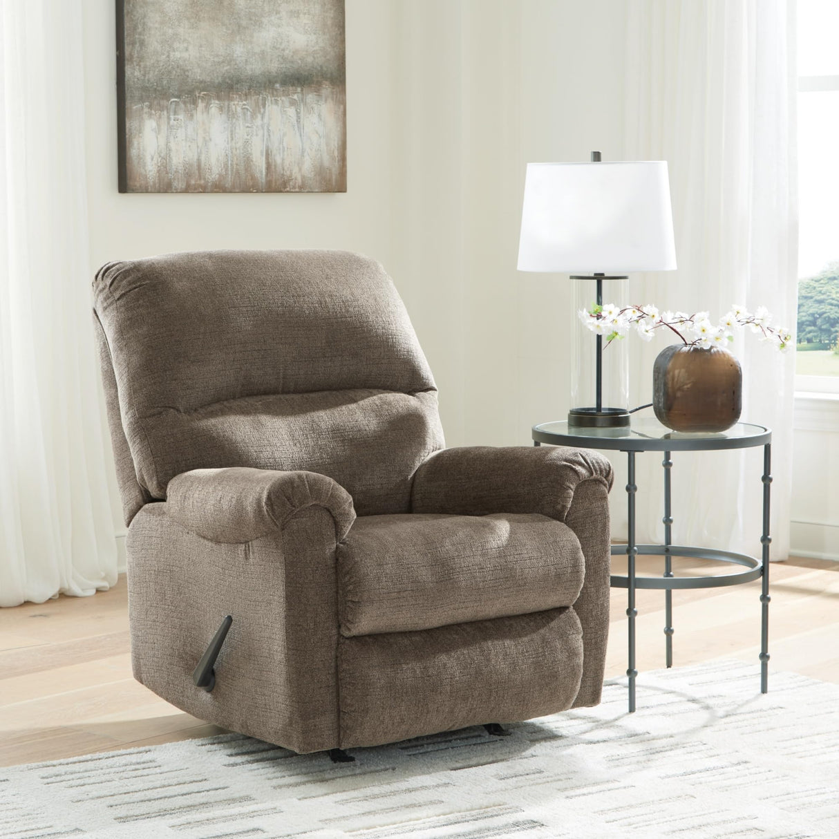 Stonemeade Casual Manual Rocker Recliner, Dark Brown