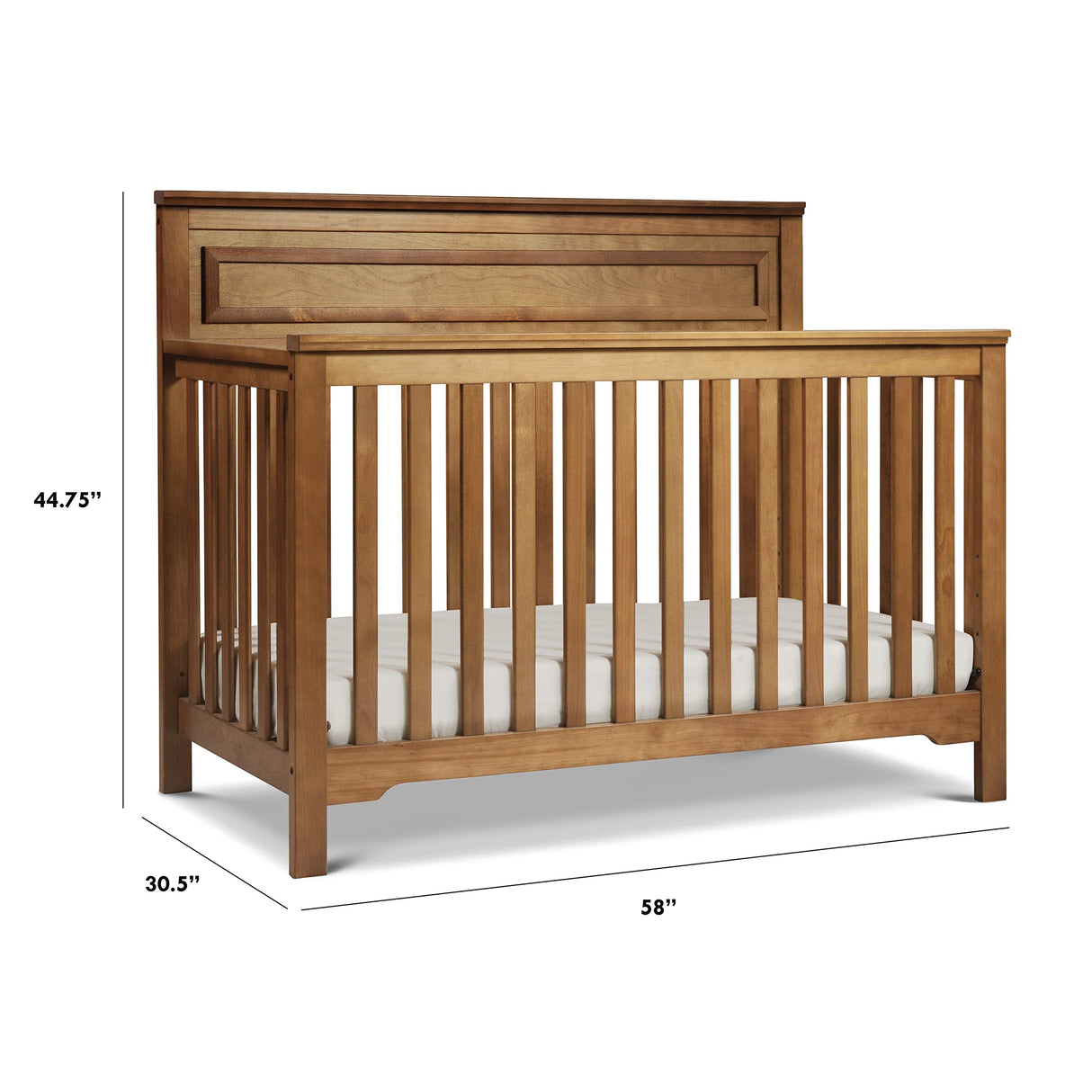 4-in-1 Convertible Crib in Chestnut