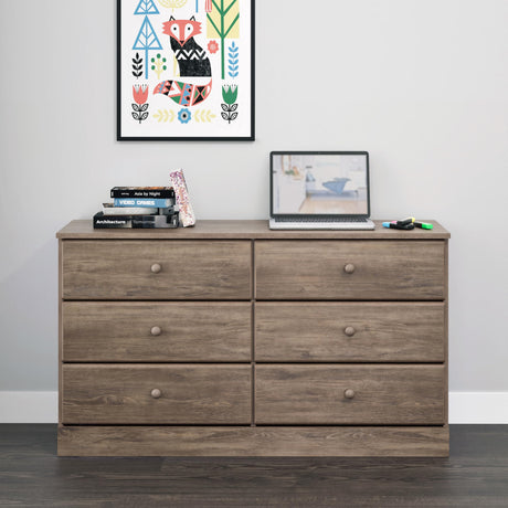 Astrid Simplistic 6-Drawer Dresser for Bedroom, Functional Bedroom Dresser Chest of