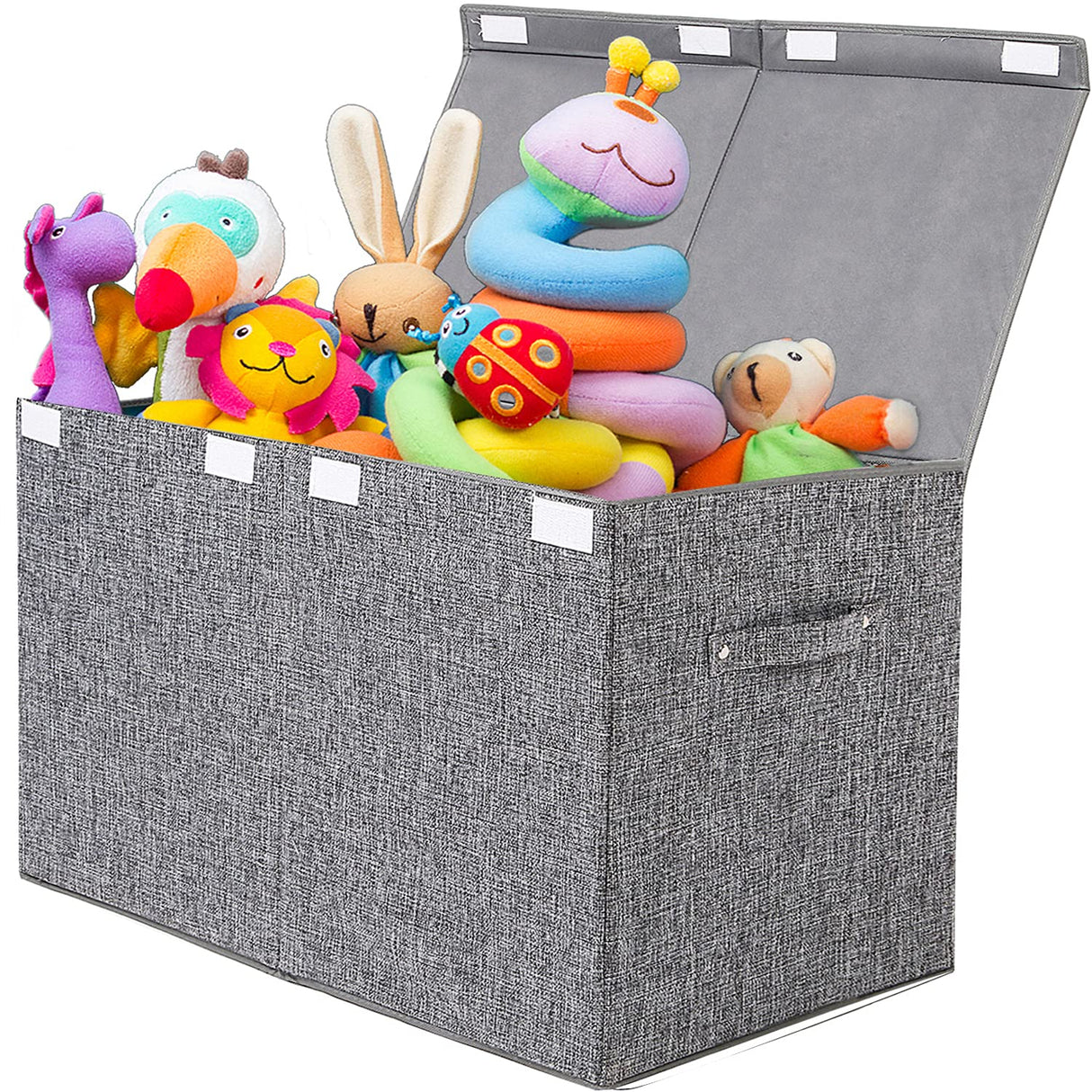 Box Chest with Lid, Collapsible Sturdy Toy Storage Organizer Boxes Bins Baskets for Kids,