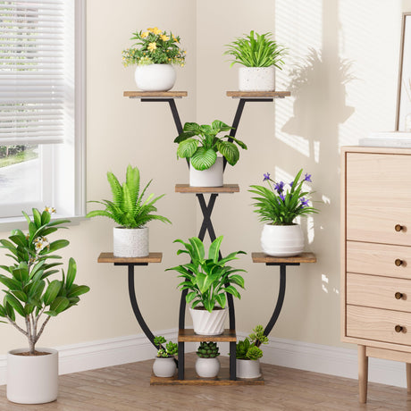 Plant Stand Indoor with Grow Light - 7 Tiered Corner Plant Stand for Multiple Plants