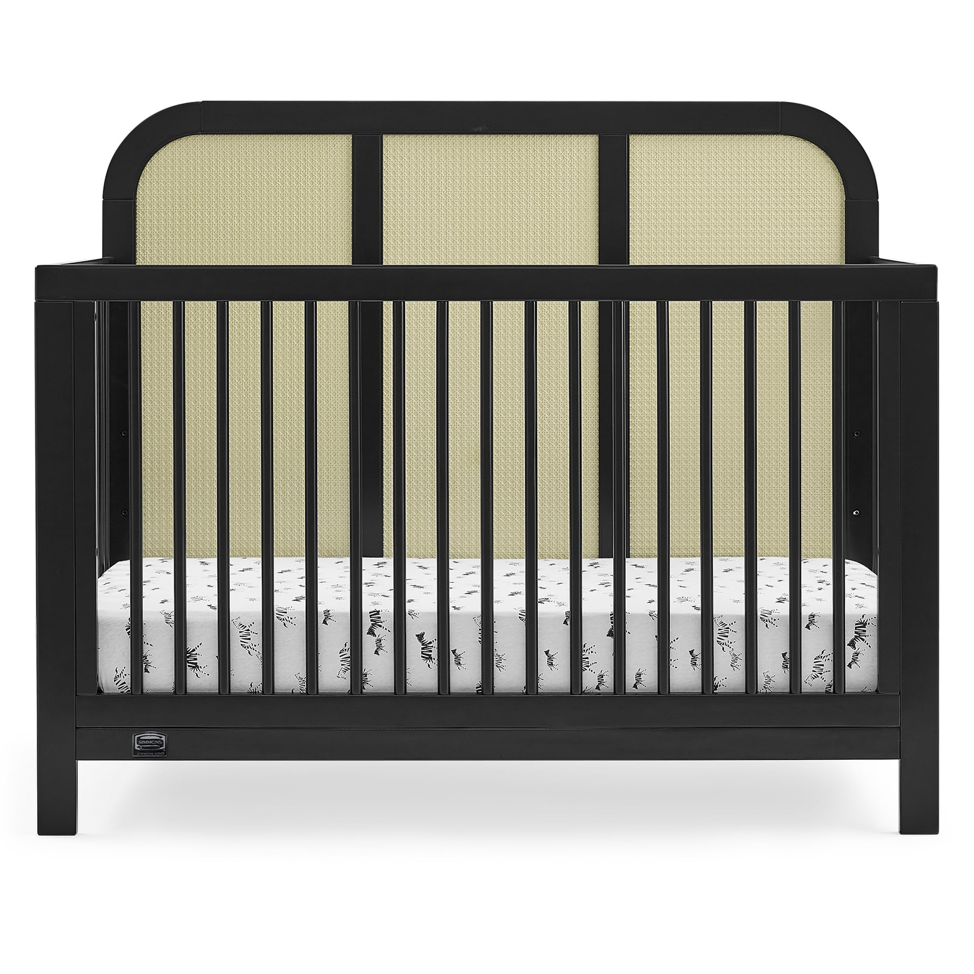 Theo 6-in-1 Convertible Crib - Greenguard Gold Certified, Black/Textured Almond
