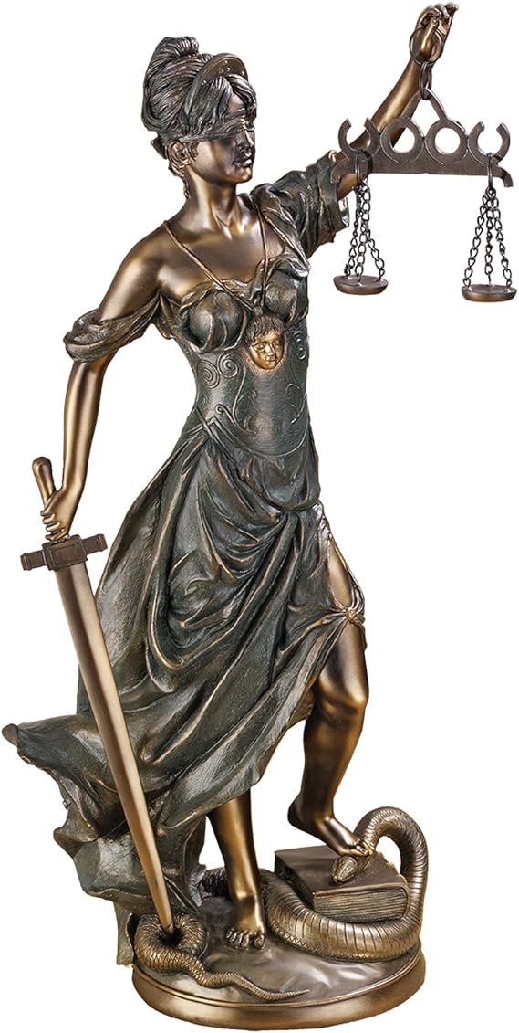 Themis Blind Lady of Justice Statue Lawyer Gift, 13 Inch