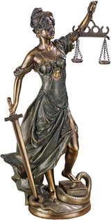 Themis Blind Lady of Justice Statue Lawyer Gift, 13 Inch