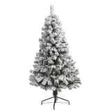 5ft. Flocked West Virginia Fir Artificial Christmas Tree