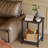 Side Tables Set of 2, 2-Tier Small End Table Sofa Table Nightstand Bedside Table