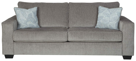 Altari Modern Queen Sofa Sleeper with 2 Accent Pillows, Light Gray