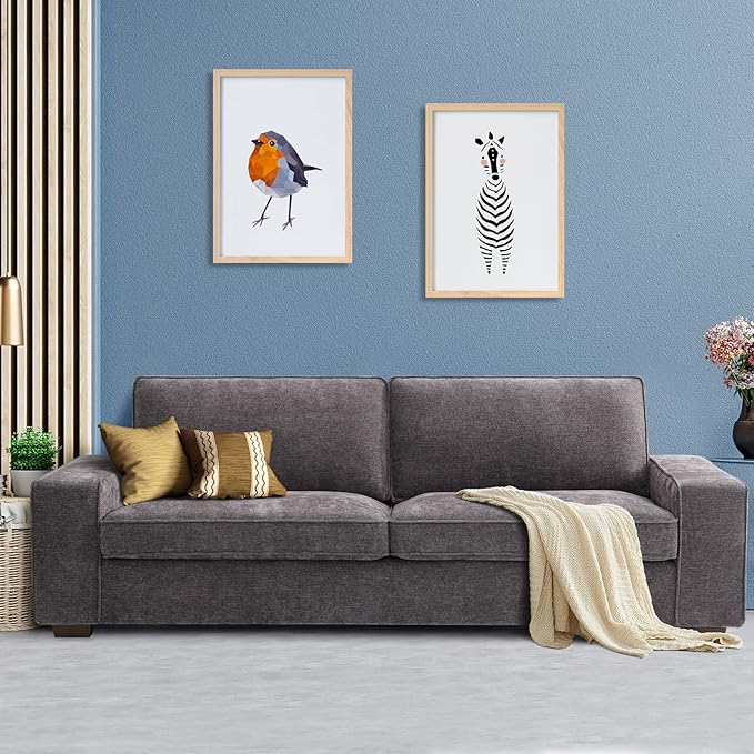 71.25" Modern Sofas for Living Room, Chenille Loveseat Couch with Solid Wood