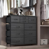 Dresser for Bedroom with 10 Drawers, Chest of Drawers, Fabric Storage