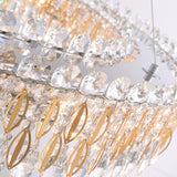 Modern Gold Raindrop Crystal Chandelier Hanging Pendant Light