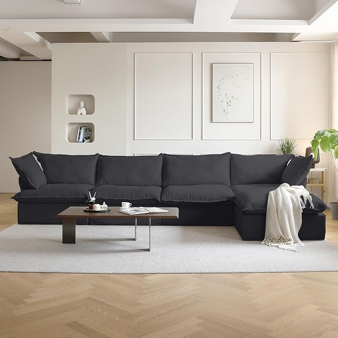 U Shape Couch Sectional for Living Room, Convertible Sectional Sofa