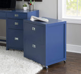 Linon Navy Blue Rolling Sadie File Cabinet