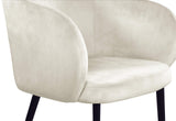 Louise Collection Modern | Contemporary Velvet Upholstered Dining Chair with Gold Tipped