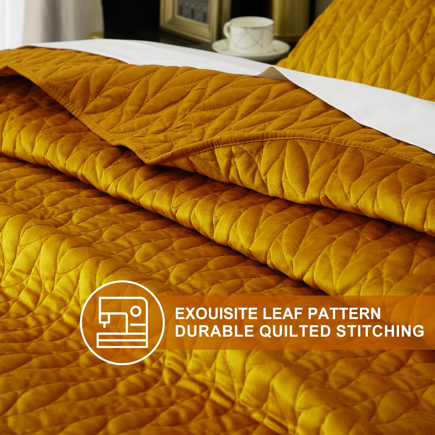 Velvet Quilt Queen Size - Ultra Soft Luxury Bedding Set