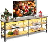 Stand up to 70 Inch TV, 63" Entertainment Center, TV Media Console with 3-Tier Storage