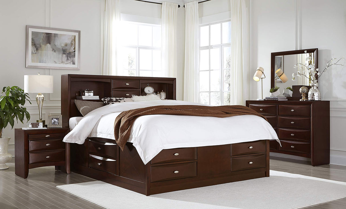 Merlot Linda Full Bed Platform