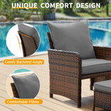 Balcony Furniture Patio Set  Patio Bistro Set 5 Piece Wicker Patio Furniture