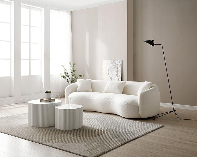 Oversized Modular Curved Sofa with Extra Wide Chaise Lounge