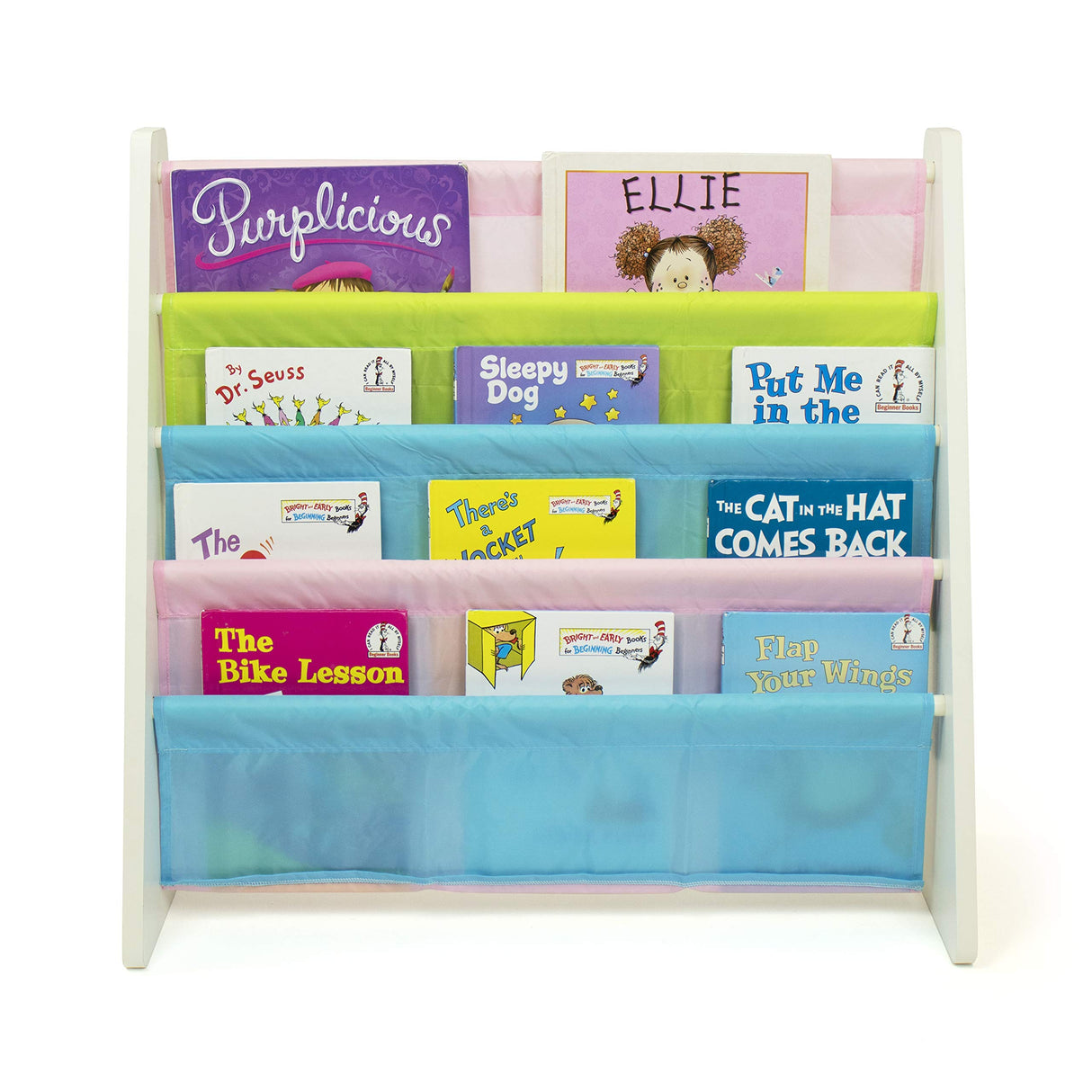 Toy Organizer (16 Bins) and Book Rack Storage Bookshelf (Pastel Collection)