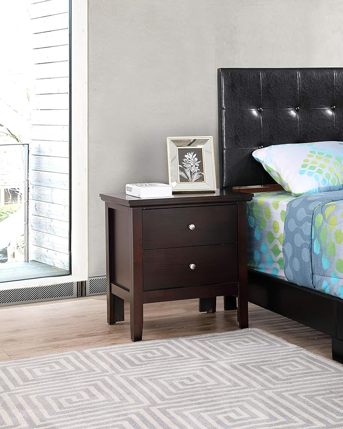 Nightstand Simple Style Bedside Table with Drawer End Table with Storage Cabinet Solid