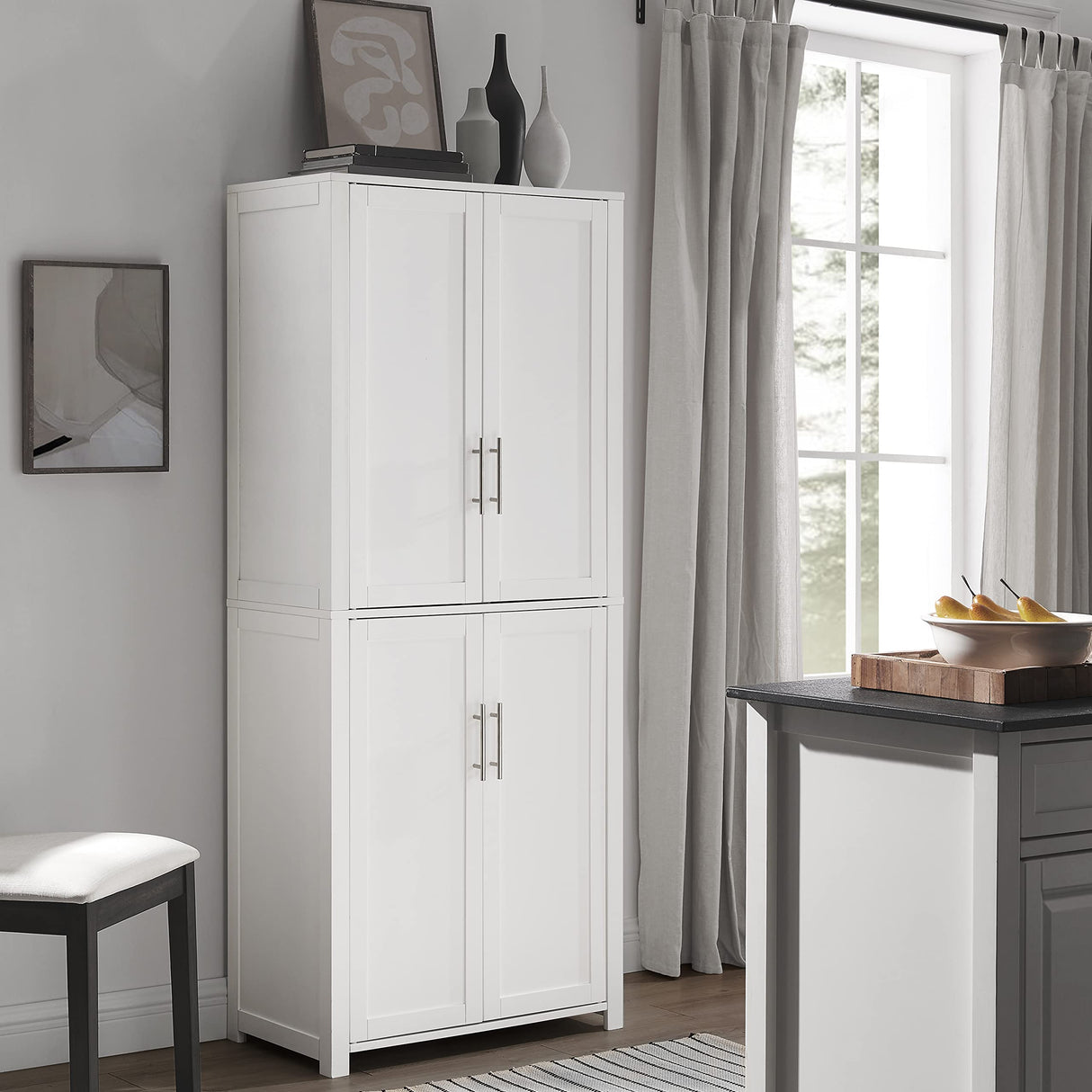 Savannah Tall Pantry, White