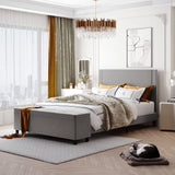 Queen Storage Bed Frame with Headboard, Queen Storage Platform Bed with Storage