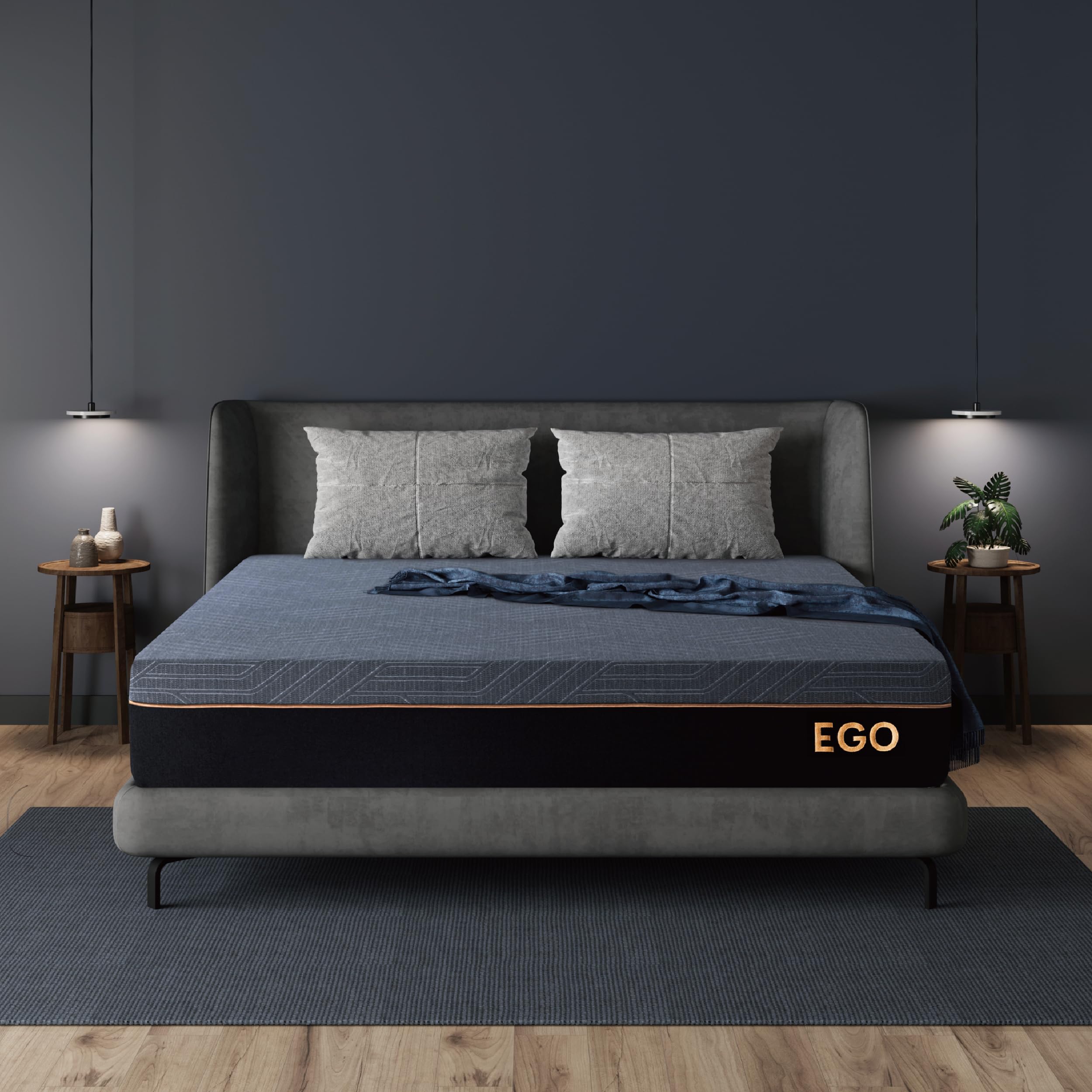 King 12 Inch Memory Foam Mattress in a Box, Cooling Copper Gel Mattress