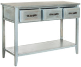 Home Collection Aiden Barn Blue 3-Drawer Bottom Shelf Console Table