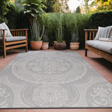 Home Medallion Outdoor Rug 6x9 Washable Outside Carpet for Indoor Patio Porch