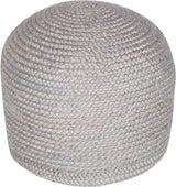 Artistic Weavers Ruiri Braided Round Jute 16" H x 20" W x 20" D Pouf, Wheat