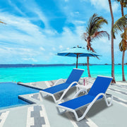 Patio Chaise Lounge Adjustable Aluminum Pool Lounge Chairs