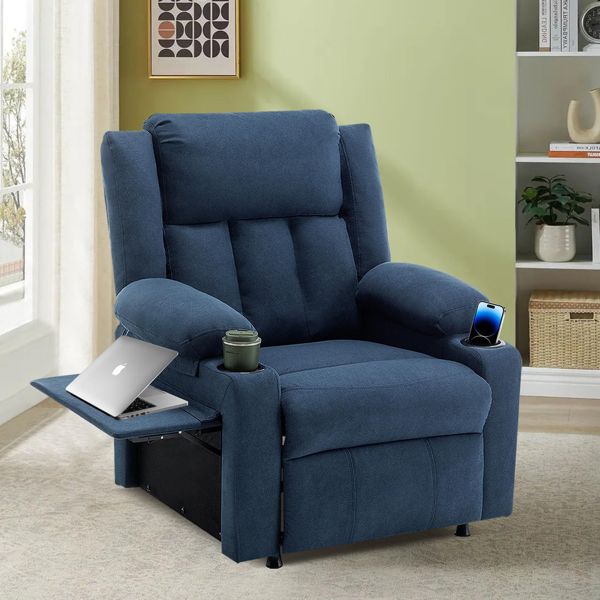 Power Recliner Chair for Adults Single Sofa Recliner with Massage and Heat for Living