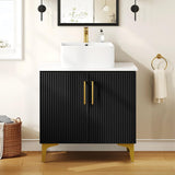 30 Inch Bathroom Vanity with Vacuum Forming, Freestanding Storage Cabinet Vanity