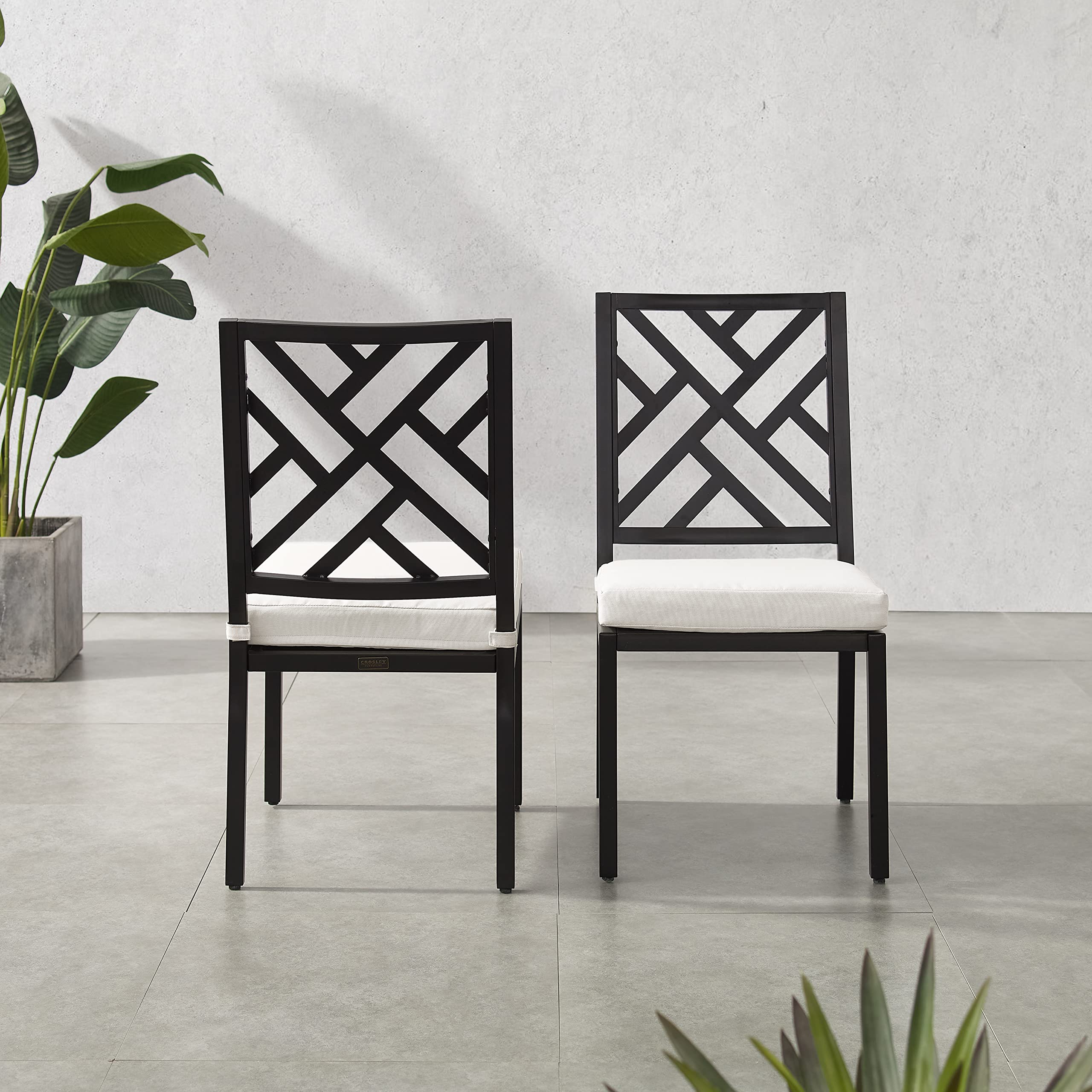 Locke 2-Piece Outdoor Chair Set, Dining Patio Chairs for Deck, Backyard
