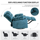 Recliner Chair Massage Rocker Swivel with Heated Modern Ergonomic 360 Degree Single