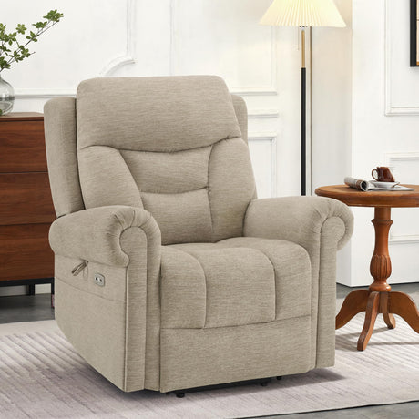 Dual Motor Power Lift Recliner Chair with Massage and Dual Heating, Adjustable Headrest