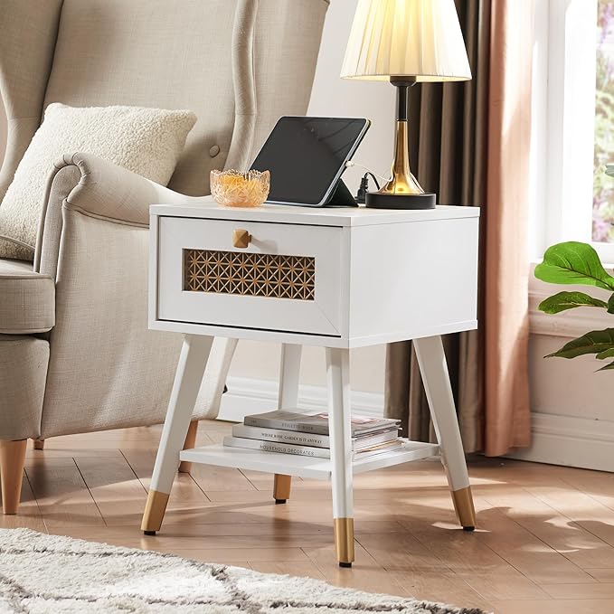 Mid Century Modern End Table for Living Room, Small Side Tables