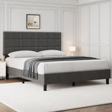 Queen Size Bed Frame with Upholstered Headboard Queen Bed Frame Platform,