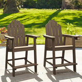 Tall Adirondack Chairs Set of 2, Recycled Poly Adirondack Chair Bar stools