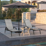 Brazos Adjustable Chaise Lounge Chair with Arms