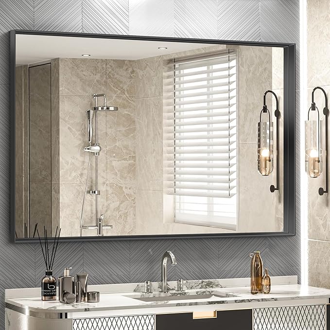 Black Bathroom Vanity Mirror, Black Wall Mirror