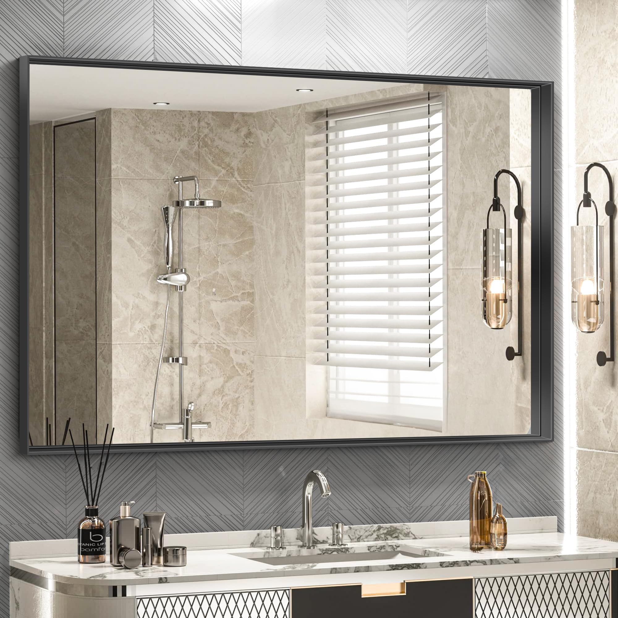 Black Bathroom Vanity Mirror, Black Wall Mirror