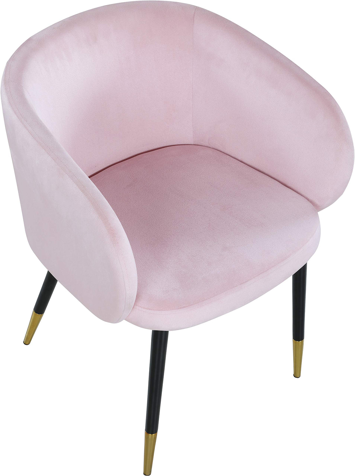 Louise Collection Modern | Contemporary Velvet Upholstered Dining Chair with Gold Tipped