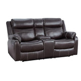 9990 Yerba Lay Flat Double Reclining Sofa, 80" W, Dark Brown