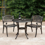 Bistro Set 3 Piece Outdoor Cast Aluminum Patio Bistro Set Patio Set Metal Bistro