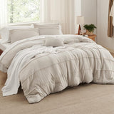 Sage Green California King Comforter Set - 4 Pieces Pinch Pleated Bed Set