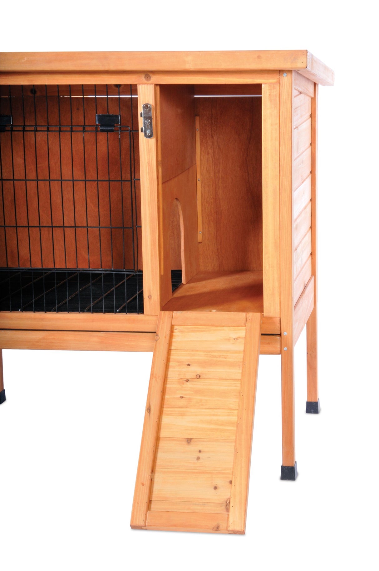 Stained Wood Prevue Pet Products Small 460 Rabbit Hutch, 36.0" L x 24.0" W x 35.5" H