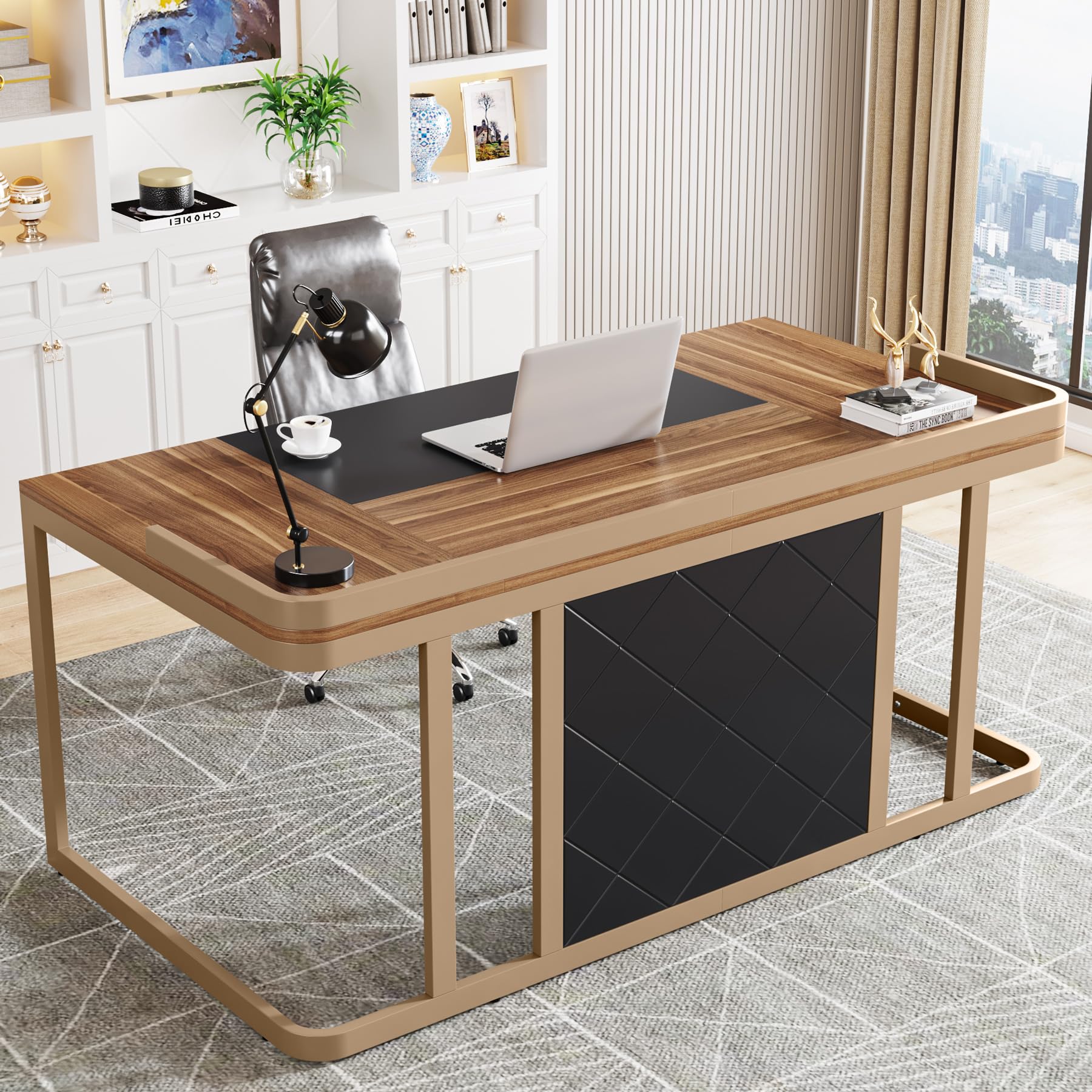 63 x 31.5 inch Large Office Desk Computer Table Study Writing Desk Workstation